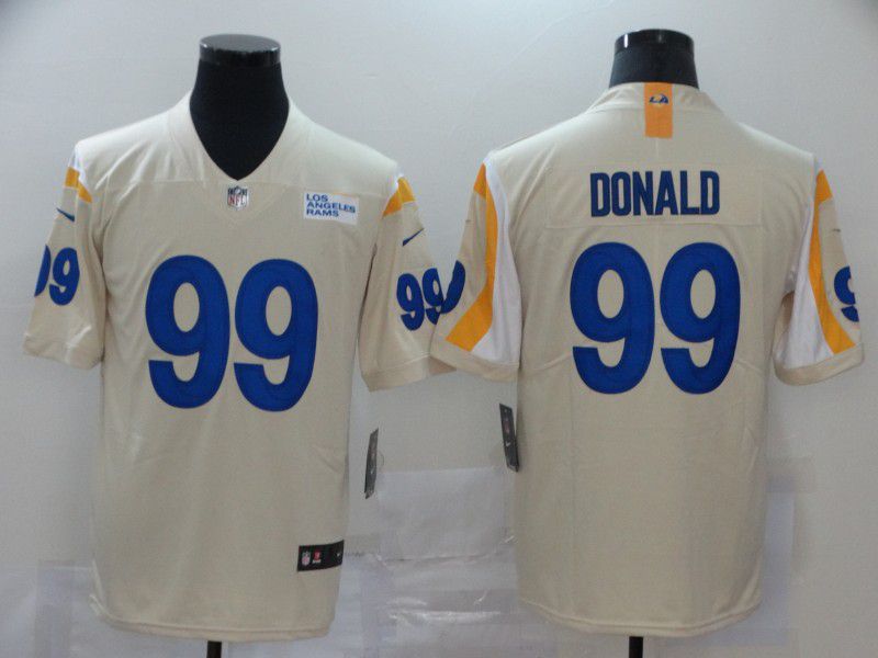 Men Los Angeles Rams #99 Donald Cream Nike Vapor Untouchable Stitched Limited NFL Jerseys